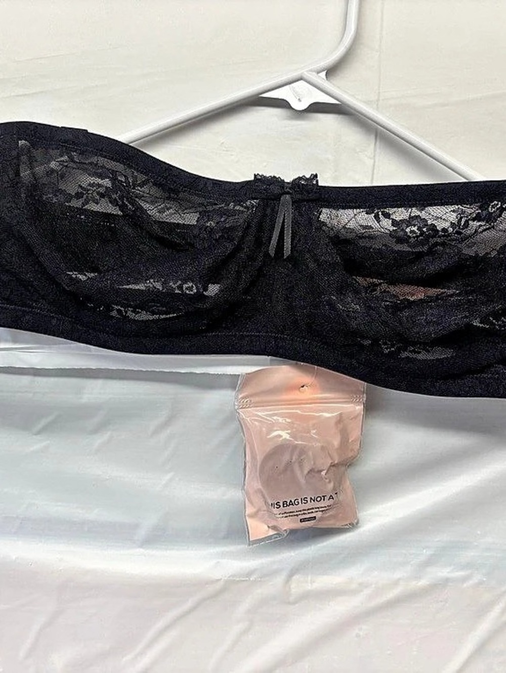 Fashion Forms Smoothing Backless Strapless Bra Strapless Lace Bra Black 36C  NWT